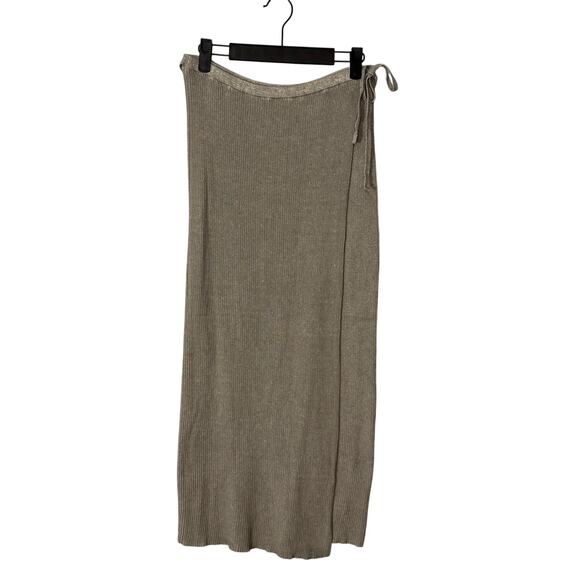 Free People Borderline Knit Wrap Midi Skirt Size Medium - Picture 1 of 6